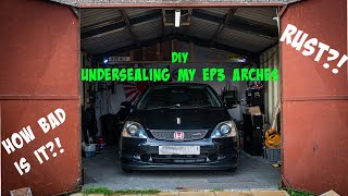 Undersealing the rear arches on my EP3 Civic Type R [upl. by Lilli]