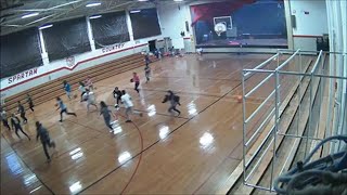 Caught on camera wall at NC school gymnasium destroyed by storm’s microburst [upl. by Ame]