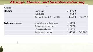 Erstellung einer Lohn und Gehaltsabrechnung  Übung I Reihe Steuerliche Abzüge Teil 5 [upl. by Menzies]