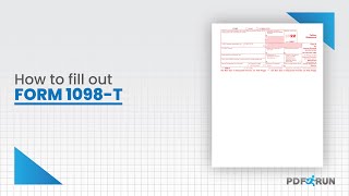 How to Fill Out Form 1098T Tuition Statement  PDFRun [upl. by Hudgens]