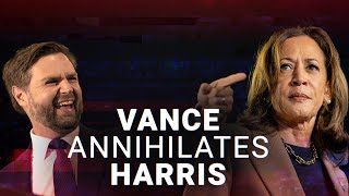 JD Vance on a warpath as he annihilates Kamala Harris Tim Walz and ABC reporter [upl. by Colwen]