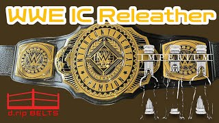 WWE Intercontinental Replica Wrestling Championship Releathered Belt by dripbelts [upl. by Lavinie]