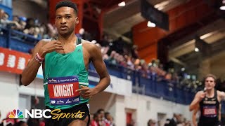 Justyn Knight cruises to mens 3000m title at Millrose Games  NBC Sports [upl. by Villada]