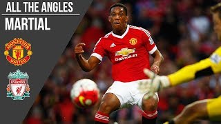 Martial v Liverpool Goal 2015  All the Angles  Manchester United [upl. by Sella]