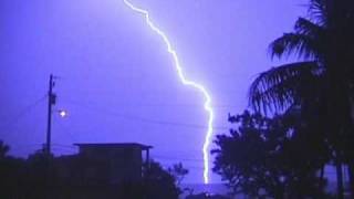 Lightning Video  Slow Motion Lightning Bolt  Key Largo Florida [upl. by Zebapda870]