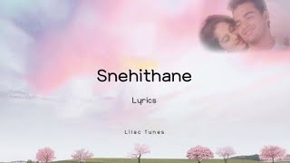 Snehithane Song  Lyrics  English translation  Alaipayuthey  AR Rahman [upl. by Sedecrem]