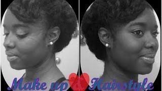 5♣ StValentin  maquillage et coiffure du jour  Valentines day  make up and hairstyle♣ [upl. by Bart711]