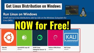 Windows Subsystem for Linux in windows 10  Free Linux distribution for Windows [upl. by Yelats]