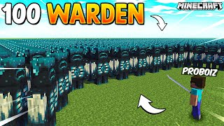 100 Wardens vs Me in Minecraft [upl. by Anazraf]