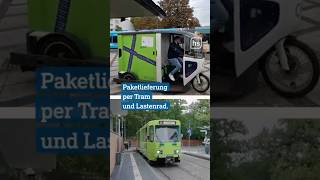 Pakete in Frankfurt per Straßenbahn liefern shorts hessenschau [upl. by Eeima]