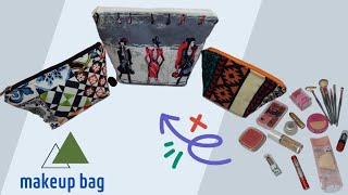 Makeup bag sewing Make up bag sewing project from zero to hundred for beginners [upl. by Bret]