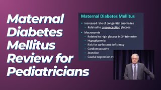 Maternal Diabetes Mellitus  ABP Board Review [upl. by Eivad]