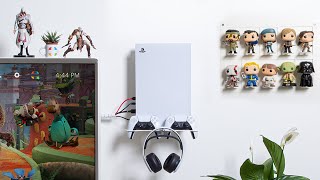 Ps5 Wall Mount with hang for Controller and gaming Headset [upl. by Zitella798]