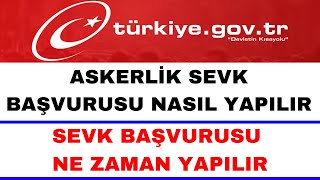 Askerlik Sevk Başvurusu Nasıl Yapılır  Askerlik Sevk Belgesi Alma [upl. by Alam]