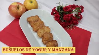 BUÑUELOS de YOGUR y MANZANA en MONSIEUR Cuisine Connect Plus Thermomix Mambo Buñuelos Caseros [upl. by Danuloff]