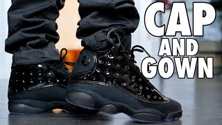 AIR JORDAN 13 CAP AND GOWN REVIEW AND ON FOOT [upl. by Rodman]