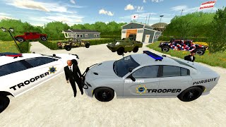 Police Find Secret Army Base  Farming Simulator 22 [upl. by Retsel]