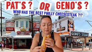 Best Philly Cheesesteak in Philadelphia  Pats vs Genos [upl. by Blain495]