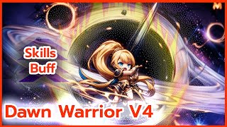 Maplestory M  Dawn Warrior V4 amp Skills Buff [upl. by Faso250]