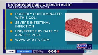 Health alert issued for ground beef possible E coli risk [upl. by Essirehc]