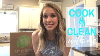 Cook HelloFresh With Me and Clean  Cook and Clean  Dinner Ideas [upl. by Nonarb]