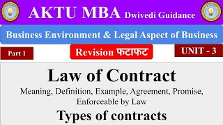 Law of Contract Definition Types of Contract Business Environment and Legal aspect of Business [upl. by Ayirp]