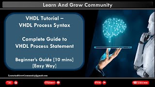 How Sequential statement works in VHDL What is VHDL process  VHDL Tutorial [upl. by Wershba]