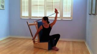 Classical Pilates Arm Chair Exercises Performed by Christina Maria Gadar [upl. by Sueaddaht]