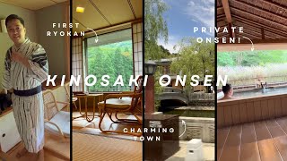 The BEST Japan Experience Our First Private Onsen amp Ryokan ♥️ Kinosaki Onsen Travel Vlog [upl. by Gans]