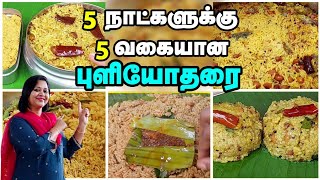 5 வகையான புளி சாதம் Kovil Puliyodharai  Pulikachal Puli Sadam Lunch box recipesகோவில் புளியோதரை [upl. by Brosy]