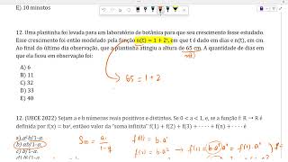 Função Exponencial  Uma plantinha foi levada para um laboratório de botânica para que [upl. by Nirot529]