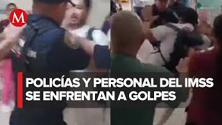 Médicos vs Policías personal del IMSS en Guadalajara denuncia abuso de autoridad y agresiones [upl. by Serdna]