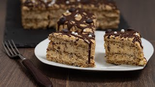 Grčka torta  Greek Walnut Cake  Bebina kuhinja  Domaći video recept [upl. by Akiraa]