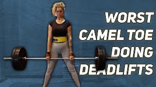 WORST CAMEL TOE DOING DEADLIFTS [upl. by Jessalyn]