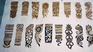 different type finger designs mehndi henna bridal [upl. by Hovey]