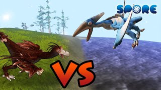 Archaeopteryx vs Pterodactyl  Dino Faceoff S2E11  SPORE [upl. by Gensler]