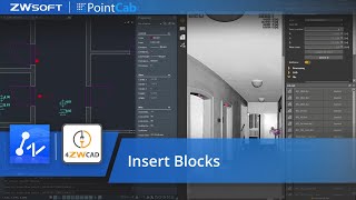 PointCab 4ZWCAD Plugin Tutorial  Insert Blocks [upl. by Mollee]