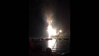 Fireworks on lake Springfield during Rock the Dock [upl. by Ettenauq]