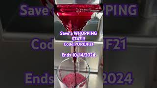 PURE Juicer SUPER SALE  Juice Shots purejuicer beetjuice juicerecipes anemia irondeficiency [upl. by Windy]