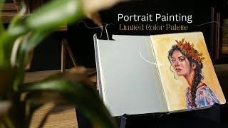 Portrait Painting  Using Limited Color Palette [upl. by Yreneh]