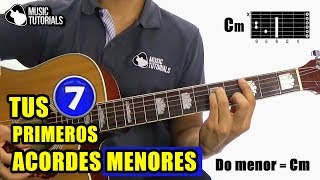 Aprende Tus Primeros 7 Acordes MENORES en Guitarra [upl. by Ezmeralda]