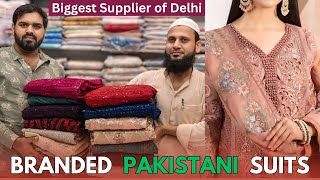 Most Demanded Original Pakistani Suits from Biggest Supplier at Chandni Chowk  MM Textiles [upl. by Annid313]