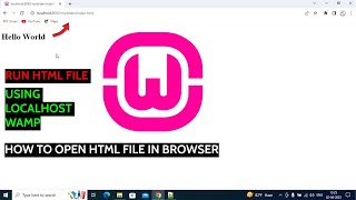 How to Run HTML File in Localhost Using WAMP  How to Open Html File in Browser [upl. by Yance]