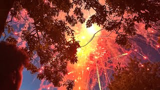 Canada fireworks at Lafarge lake Coquitlam Bc [upl. by Alphard]