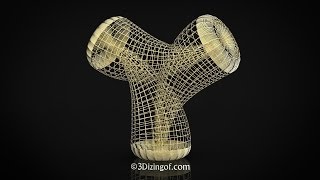 Dizingof designs  Tri Klein Bottle  Math Art by Dizingof  www3dizingofcom [upl. by Gnel]