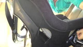 Cosco Scenera Next seatbelt install with locking clip [upl. by Llertnauq]