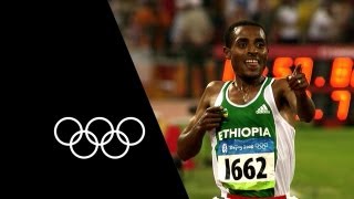 2 Races 2 Records 1 Athlete  Kenenisa Bekele  Olympic Records [upl. by Politi]