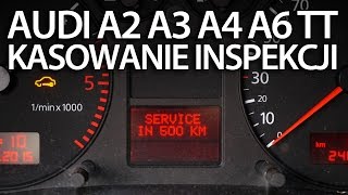 Kasowanie inspekcji serwisowej w Audi A2 A3 8L A4 B6 A6 C5 TT 8N service olej reset [upl. by Htenek]