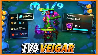 VEIGAR PERMANENTLY STACKS ALL GAME 1000 SPELL POWER  BunnyFuFuu  Teamfight Tactics  SET 4 [upl. by Annav]