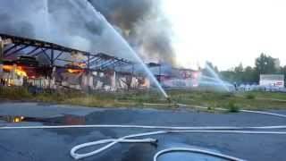 Großbrand bei Einhell in Landau an der Isar  Video 2 [upl. by Anierdna]